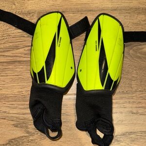 Nike Black and Yellow Soccer Shin Guards